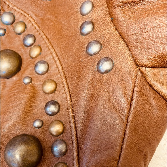 Double D Ranch Brown Studded Leather Jacket - Picture 11 of 11